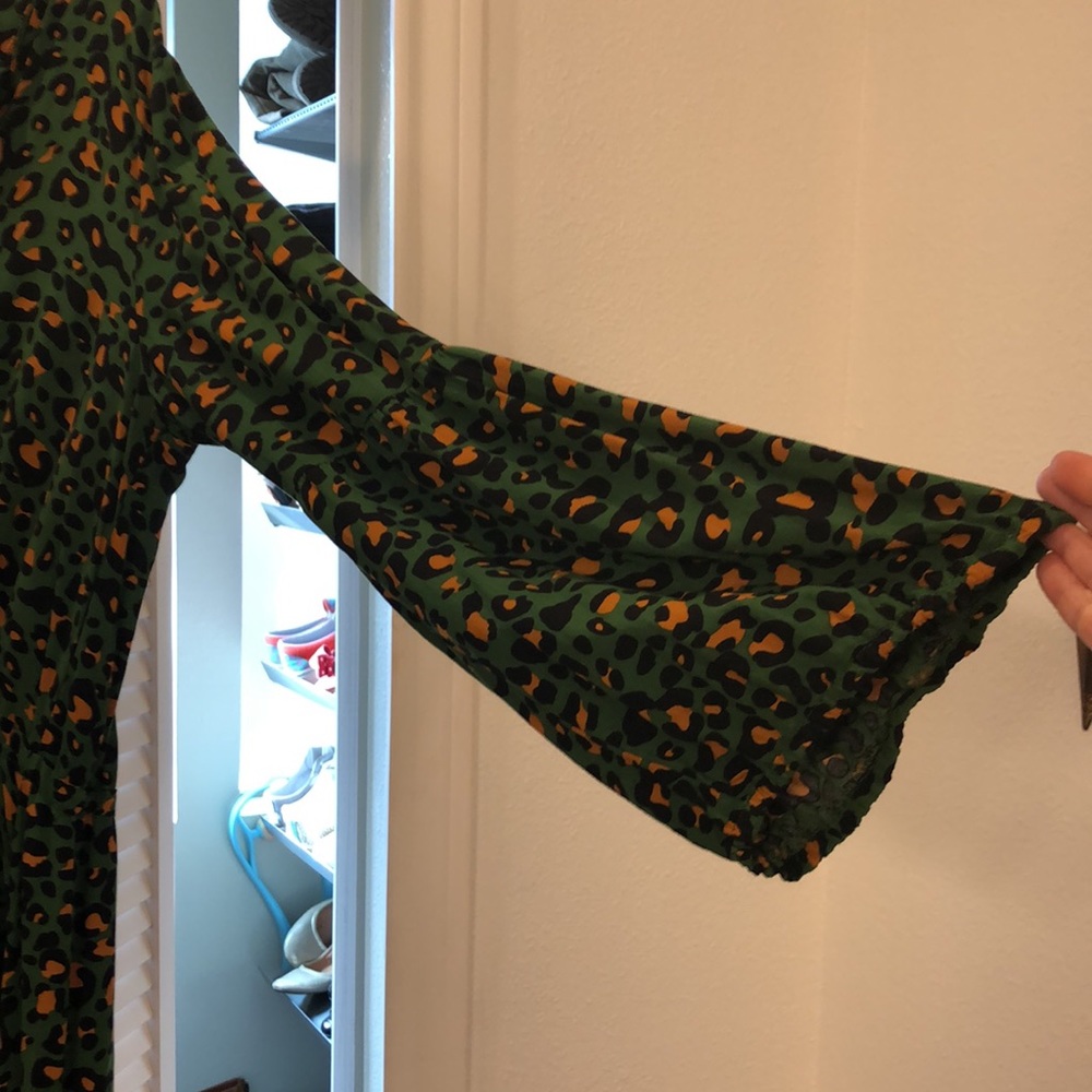 Green Leopard print dress - Picture 5 of 5
